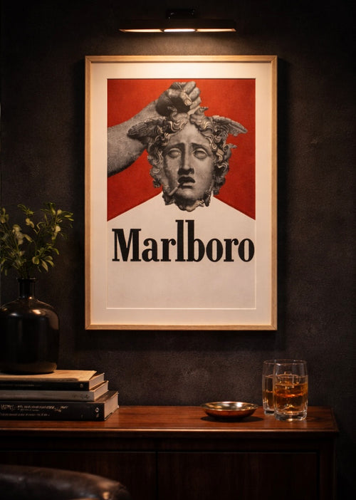 Tableau A Vintage Racing – Esthétique Iconique Rouge & Blanc